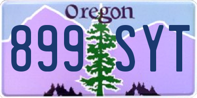 OR license plate 899SYT