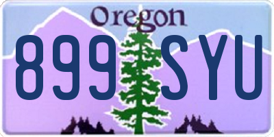 OR license plate 899SYU