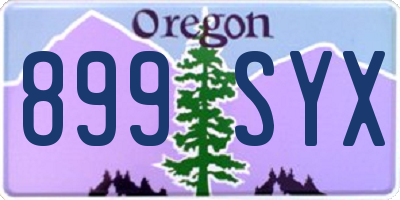 OR license plate 899SYX