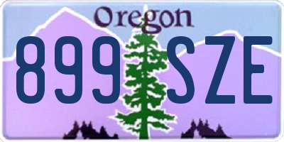 OR license plate 899SZE