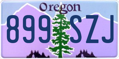 OR license plate 899SZJ