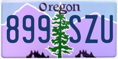 OR license plate 899SZU