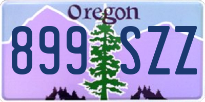 OR license plate 899SZZ