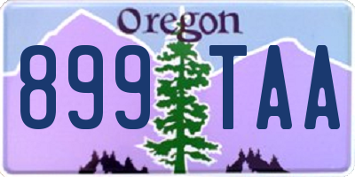 OR license plate 899TAA