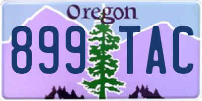 OR license plate 899TAC