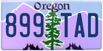 OR license plate 899TAD