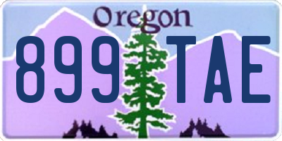 OR license plate 899TAE