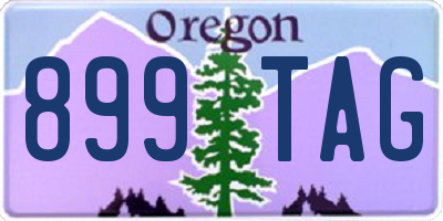 OR license plate 899TAG