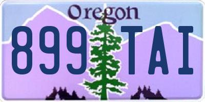 OR license plate 899TAI
