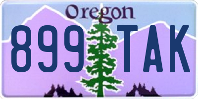OR license plate 899TAK