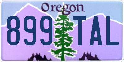 OR license plate 899TAL