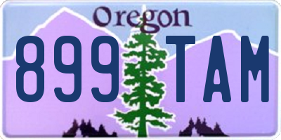 OR license plate 899TAM