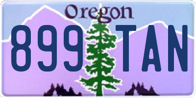 OR license plate 899TAN