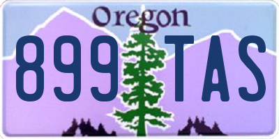 OR license plate 899TAS