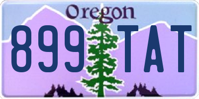 OR license plate 899TAT