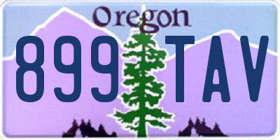 OR license plate 899TAV