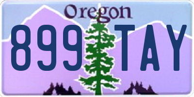 OR license plate 899TAY