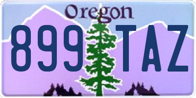 OR license plate 899TAZ