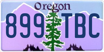 OR license plate 899TBC