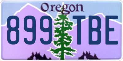 OR license plate 899TBE