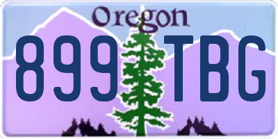 OR license plate 899TBG