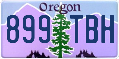 OR license plate 899TBH