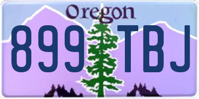 OR license plate 899TBJ