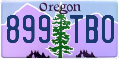OR license plate 899TBO