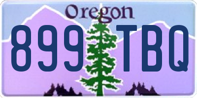 OR license plate 899TBQ