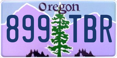 OR license plate 899TBR