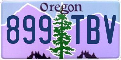 OR license plate 899TBV