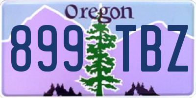 OR license plate 899TBZ