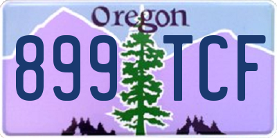 OR license plate 899TCF