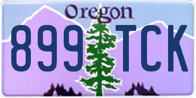 OR license plate 899TCK