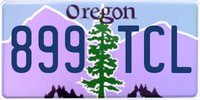 OR license plate 899TCL