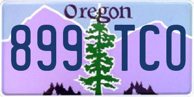 OR license plate 899TCO