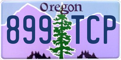 OR license plate 899TCP