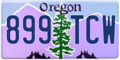 OR license plate 899TCW