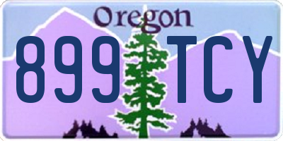 OR license plate 899TCY