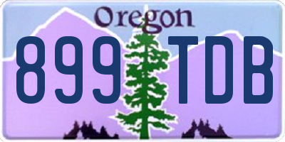 OR license plate 899TDB