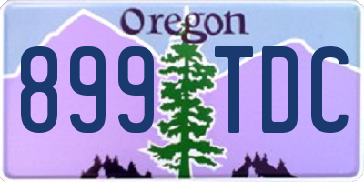 OR license plate 899TDC