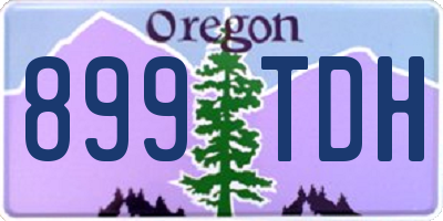 OR license plate 899TDH