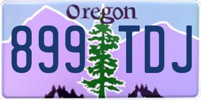 OR license plate 899TDJ