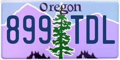 OR license plate 899TDL