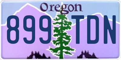OR license plate 899TDN