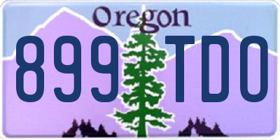 OR license plate 899TDO