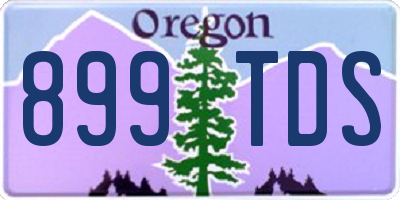 OR license plate 899TDS