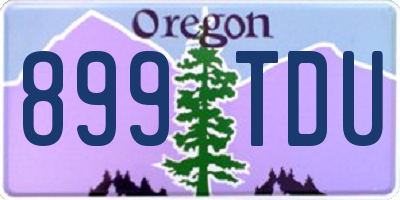 OR license plate 899TDU