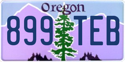 OR license plate 899TEB