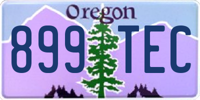 OR license plate 899TEC